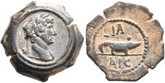 The Collection of E. ten Brink: Hadrian EGYPT. Alexandria. Hadrian, 117-138. Dichalkon (Bronze, 16 mm, 2.76 g, 12 h), Arsinoite nome, RY 11 = 126/7. Laureate head of Hadrian to right, with slight drap