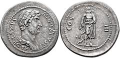 The Collection of E. ten Brink: Hadrian Hadrian, 117-138. Cistophorus (Silver, 28 mm, 10.68 g, 6 h), Pergamum. HADRIANVS AVGVSTVS P P Bare-headed and draped bust of Hadrian to right, seen from behind.