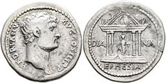 The Collection of E. ten Brink: Hadrian Hadrian, 117-138. Cistophorus (Silver, 28 mm, 10.15 g, 6 h), Ephesus. HADRIANVS AVG COS III P P Bare head of Hadrian to right. Rev. DIA-NA / EPHESIA Tetrastyle 