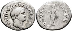 Roman Imperial Otho, 69. Denarius (Silver, 20 mm, 2.92 g, 6 h), Rome. [IM]P M OTHO CAESAR AVG TR P Bare head of Otho to right. Rev. SECVRITAS P R Securitas standing front, head to left, holding wreath