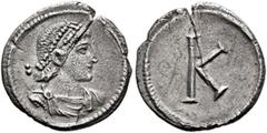 The Ramskold Collection, Part II Commemorative Series, circa 337-361 (?). 1/3 Siliqua (Silver, 14 mm, 1.00 g, 12 h), Constantinopolis, struck under Constantius II (?). Perl-diademed, draped and cuiras