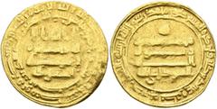 Early Medieval & Islamic ISLAMIC, 'Abbasid Caliphate. Al-Mutawakkil, AH 232-247 / AD 847-861. Dinar (Gold, 21 mm, 4.00 g, 2 h), Misr (Egypt), AH 243 = 857/8. Citing his son as heir by his future calip