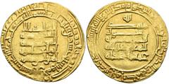 Early Medieval & Islamic ISLAMIC, 'Abbasid Caliphate. Al-Muqtadir, third reign, AH 317-320 / AD 929-932. Dinar (Gold, 25 mm, 4.66 g), Suq al-Ahwaz, AH 320 = 932/3. Citing his son, Abuʾl-ʿAbbas, as hei