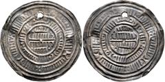 Early Medieval & Islamic ISLAMIC, 'Abbasid Caliphate. Uncertain period, circa AH 200-400 = circa AD 800-1000. Bracteate (Billon, 33 mm, 1.46 g), a contemporary imitation of an Abbasid Dirham, uncertai