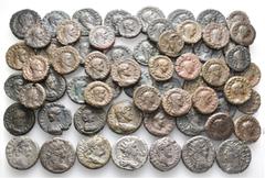 Group Lots A lot containing 65 silver and bronze coins. All: Alexandrian Tetradrachms. About very fine to about extremely fine. LOT SOLD AS IS, NO RETURNS. 65 coins in lot. From the Sam 'Duck' Reed Co