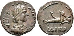 The Plankenhorn Collection: Mysia MYSIA. Parium. Julia Paula. Assarion (Bronze, 22 mm, 7.22 g, 1 h). IVLIA PAVLA AVG Diademed and draped bust of Julia Paula to right. Rev. C G I H P Capricorn to right