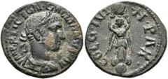 The Plankenhorn Collection: Mysia MYSIA. Parium. Gallienus, 253-268. Assarion (Bronze, 19 mm, 4.71 g, 6 h). IMP P LIC EGN GALLIENVS AV Laureate, draped and cuirassed bust of Gallienus to right, seen f