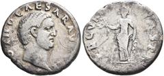 Roman Imperial Otho, 69. Denarius (Silver, 18 mm, 3.00 g, 6 h), Rome. IMP OTHO CAESAR AVG TR P Bare head of Otho to right. Rev. SECVRITAS P R Securitas standing front, head to left, holding wreath in 