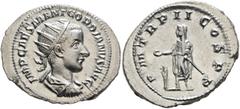 Roman Imperial Gordian III, 238-244. Antoninianus (Silver, 25 mm, 3.50 g, 1 h), Rome, 239-240. IMP CAES M ANT GORDIANVS AVG Radiate, draped and cuirassed bust of Gordian III to right, seen from behind