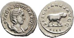 Roman Imperial Otacilia Severa, Augusta, 244-249. Antoninianus (Silver, 24 mm, 3.57 g, 12 h), Rome, 248. OTACIL SEVERA AVG Diademed and draped bust of Otacilia Severa set to right on crescent. Rev. SA