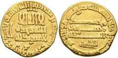 Early Medieval & Islamic ISLAMIC, 'Abbasid Caliphate. temp. Al-Rashid, AH 170-193 / AD 786-809. Dinar (Gold, 17 mm, 3.84 g, 1 h), unnamed mint in Misr (Egypt), AH 190 = 805/6. ‘lā ilāha illā / Allāh w