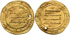 Early Medieval & Islamic ISLAMIC, 'Abbasid Caliphate. Al-Muktafi, AH 289-295 / AD 902-908. Dinar (Gold, 24 mm, 4.25 g, 3 h), Madinat al-Salam, AH 292 = 904/5. ‘lā ilāha illā / Allāh waḥdahū / lā sharī