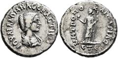 Roman Provincial CAPPADOCIA. Caesaraea-Eusebia. Julia Domna, Augusta, 193-217. Drachm (Silver, 17 mm, 2.91 g, 12 h), RY 5 of Septimius Severus = 197. IOΥΛIA ΔOMNA CЄBACTH•• Draped bust of Julia Domna 