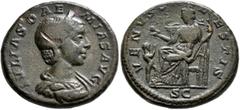 Roman Imperial Julia Soaemias, Augusta, 218-222. As (Copper, 25 mm, 10.10 g, 12 h), Rome, 221-222. IVLIA SOAEMIAS AVG Diademed and draped bust of Julia Soaemias to right. Rev. VENVS C[AE]LESTIS / S C 