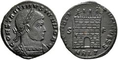 The Ramskold Collection, Part III Constantine II, as Caesar, 316-337. Follis (Bronze, 17 mm, 2.53 g, 5 h), a contemporary imitation of an issue from Arelate, irregular mint, after 327. CONSTANTINVS IV