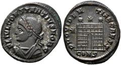 The Ramskold Collection, Part III Constantius II, as Caesar, 324-337. Follis (Silvered bronze, 20 mm, 2.76 g, 12 h), Constantinopolis, 326. FL IVL CONSTANTIVS NOB C Laureate, draped and cuirassed bust