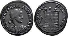 The Ramskold Collection, Part III Constantius II, as Caesar, 324-337. Follis (Bronze, 21 mm, 2.41 g, 5 h), Constantinopolis, 328-329. FL IVL CONSTANTIVS NOB C Laureate, draped and cuirassed bust of Co