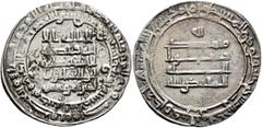 Early Medieval & Islamic ISLAMIC, 'Abbasid Caliphate. Al-Muqtadir, second reign, AH 296-317 / AD 908-929. Dirham (Silver, 26 mm, 2.94 g), Madinat al-Salam, AH 297 = 909/10. Citing his son Abuʾl-ʿAbbas