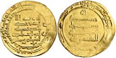 Early Medieval & Islamic ISLAMIC, 'Abbasid Caliphate. Al-Muqtadir, second reign, AH 296-317 / AD 908-929. Dinar (Gold, 25 mm, 4.38 g, 4 h), Filastin, AH 311 = 923/4. Citing his son and heir Abu’l-ʿAbb