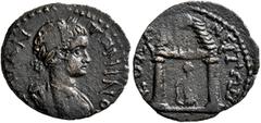 Roman Provincial MESSENIA. Colonides. Caracalla, 198-217. Assarion (Bronze, 24 mm, 2.53 g, 7 h), 198-205. [M] AVP ANTⲰNINOC Laureate, draped and cuirassed bust of Caracalla to right, seen from behind.