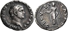 Roman Imperial Otho, 69. Denarius (Silver, 19 mm, 3.13 g, 6 h), Rome. IMP M OTHO CAESAR AVG TR P Bare head of Otho to right. Rev. SECVRITAS P R Securitas standing front, head to left, holding wreath i