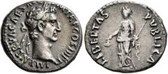 Roman Imperial Nerva, 96-98. Denarius (Silver, 19 mm, 3.29 g, 6 h), Rome, 97. IMP NERVA CAES A[VG P] M TR P COS III P P Laureate head of Nerva to right. Rev. LIBERTAS PVBLICA Libertas standing front, 