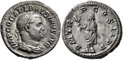 Roman Imperial Balbinus, 238. Denarius (Silver, 19 mm, 3.34 g, 6 h), Rome, circa April-June 238. IMP C D CAEL BALBINVS AVG Laureate, draped and cuirassed bust of Balbinus to right. Rev. P M TR P COS I