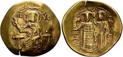 Byzantine John III Ducas (Vatatzes), emperor of Nicaea, 1222-1254. Hyperpyron (Gold, 26 mm, 4.19 g, 6 h), Magnesia, 1232-1254 (?). IC - XC Christ, nimbate, seated facing on throne, wearing tunic and p