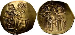 Byzantine John III Ducas (Vatatzes), emperor of Nicaea, 1222-1254. Hyperpyron (Gold, 25 mm, 3.47 g, 6 h), Magnesia, 1232-1254(?). [IC] - XC Christ, nimbate, seated facing on throne, wearing tunic and 
