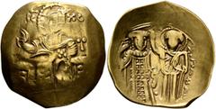 Byzantine John III Ducas (Vatatzes), emperor of Nicaea, 1222-1254. Hyperpyron (Gold, 26 mm, 4.14 g, 6 h), Magnesia, 1232-1254 (?). IC - XC Christ, nimbate, seated facing on throne, wearing tunic and p