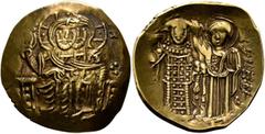 Byzantine John III Ducas (Vatatzes), emperor of Nicaea, 1222-1254. Hyperpyron (Gold, 24 mm, 4.18 g, 6 h), Magnesia, 1232-1254 (?). [I]C - X[C] Christ, nimbate, seated facing on throne, wearing tunic a