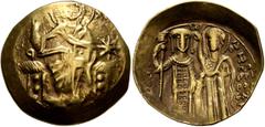 Byzantine John III Ducas (Vatatzes), emperor of Nicaea, 1222-1254. Hyperpyron (Gold, 25 mm, 4.26 g, 6 h), Magnesia, 1232-1254 (?). [IC] - X[C] Christ, nimbate, seated facing on throne, wearing tunic a