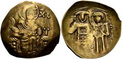 Byzantine John III Ducas (Vatatzes), emperor of Nicaea, 1222-1254. Hyperpyron (Gold, 24 mm, 3.91 g, 6 h), Magnesia, 1232-1254 (?). [IC] - XC Christ, nimbate, seated facing on throne, wearing tunic and