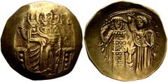Byzantine John III Ducas (Vatatzes), emperor of Nicaea, 1222-1254. Hyperpyron (Gold, 25 mm, 4.22 g, 6 h), Magnesia, 1232-1254 (?). [IC] - XC Christ, nimbate, seated facing on throne, wearing tunic and