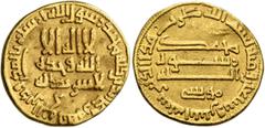 Early Medieval & Islamic ISLAMIC, 'Abbasid Caliphate. temp. Al-Rashid, AH 170-193 / AD 786-809. Dinar (Gold, 19 mm, 3.94 g, 7 h), [Misr], AH 172 = 788/9. ‘lā ilāha illā / Allāh waḥdahū / lā sharīka la