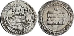 Early Medieval & Islamic ISLAMIC, 'Abbasid Caliphate. Al-Muqtadir, second reign, AH 296-317 / AD 908-929. Dirham (Silver, 26 mm, 2.94 g), Madinat al-Salam, AH 297 = 909/10. Citing his son Abuʾl-ʿAbbas