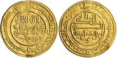 Early Medieval & Islamic ISLAMIC, al-Maghreb (North Africa). Almoravids (al-Murabitun). 'Ali ibn Yusuf, AH 500-537 / AD 1107-1142. Dinar (Gold, 26 mm, 4.10 g, 7 h), Aghmat, AH 514 = 1120/1. Within a c
