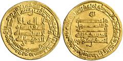 Early Medieval & Islamic ISLAMIC, Egypt & Syria (Pre-Fatimid). Tulunids. Ahmad ibn Tulun, AH 254-270 / AD 868-884. Dinar (Gold, 23 mm, 4.24 g, 2 h), Misr, AH 266 = 879/80. Citing the ʿAbbasid caliph’s
