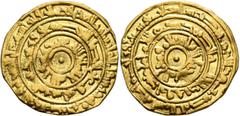 Early Medieval & Islamic ISLAMIC, Fatimids. al-Mu'izz li-Din Allah, AH 341-365 / AD 953-975. Dinar (Gold, 21 mm, 3.90 g), bull’s-eye type, Misr, AH 363 = 973/4. Three concentric circles of inscription