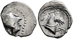 Greek SELEUKID KINGS OF SYRIA. Seleukos I Nikator, 312-281 BC, or Antiochos I, 281-261 BC. Obol (Silver, 9 mm, 0.44 g, 1 h), uncertain mint in the East. Head of Athena to right, wearing crested Corint