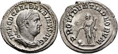 Roman Imperial Balbinus, 238. Denarius (Silver, 20 mm, 2.76 g, 12 h), Rome, circa April-June 238. IMP C D CAEL BALBINVS AVG Laureate, draped and cuirassed bust of Balbinus to right. Rev. PROVIDENTIA D