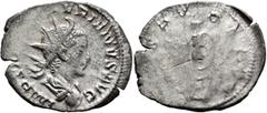 Roman Imperial Saloninus, 260. Antoninianus (Billon, 25 mm, 3.21 g, 7 h), Cologne, July-August 260. IMP SAL[ON VAL]ERIANVS AVG Radiate, draped and cuirassed bust of Saloninus to right, seen from behin