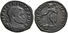 The Ramskold Collection, Part IV Licinius I, 308-324. Follis (Bronze, 19 mm, 2.91 g, 12 h), Rome, 317. IMP LICINIVS P F AVG Laureate and cuirassed bust of Licinius I to right. Rev. IOVI CONSE-R-VATORI