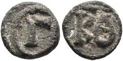 Byzantine Justinian I (?), 527-565. 3 Nummi (Lead, 11 mm, 1.25 g, 5 h), RY 29 = 556/7 (?). Large Γ. Rev. KΘ with horizontal line above. Leu Web Auction 28 (2023), 2496. Minor roughness, otherwise, ver