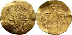 Byzantine John II Comnenus, 1118-1143. Hyperpyron (Gold, 32 mm, 4.37 g, 6 h), Constantinopolis, 1118-1122. IC - XC Christ, nimbate, seated facing on throne without back, wearing pallium and colobium, 