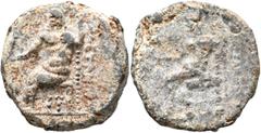 Weights KINGS OF MACEDON. Alexander III ‘the Great’, 336-323 BC. Weight of 1 Tetradrachm (Lead, 27 mm, 17.88 g, 12 h). AΛEΞANΔPOY Zeus seated left on low throne, holding long scepter in his left hand 