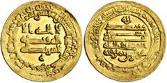Early Medieval & Islamic ISLAMIC, Egypt & Syria (Pre-Fatimid). Tulunids. Harun, AH 283-292 / AD 896-904. Dinar (Gold, 22 mm, 4.19 g, 12 h), Misr, AH 291 = 903/4. ‘lā ilāha illā / Allāh waḥdahū / lā sh