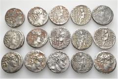 Group Lots A lot containing 15 silver coins. All: Philip I Tetradrachms. Fine to good fine. LOT SOLD AS IS, NO RETURNS. 15 coins in lot. From a European collection, formed before 2005.