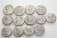 Group Lots A lot containing 13 silver coins. All: Syro-Phoenician. Tetradrachms. Very fine. LOT SOLD AS IS, NO RETURNS. 13 coins in lot. From a European collection, formed before 2005.
