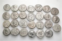 Group Lots A lot containing 27 silver coins. All: Syro-Phoenician. Tetradrachms. Fine to very fine. Harshly cleaned. LOT SOLD AS IS, NO RETURNS. 27 coins in lot. From a European collection, formed bef